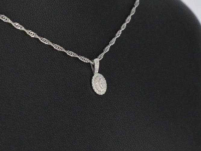 Pendentif Pendentif en or blanc avec diamants 58 Facettes 2028