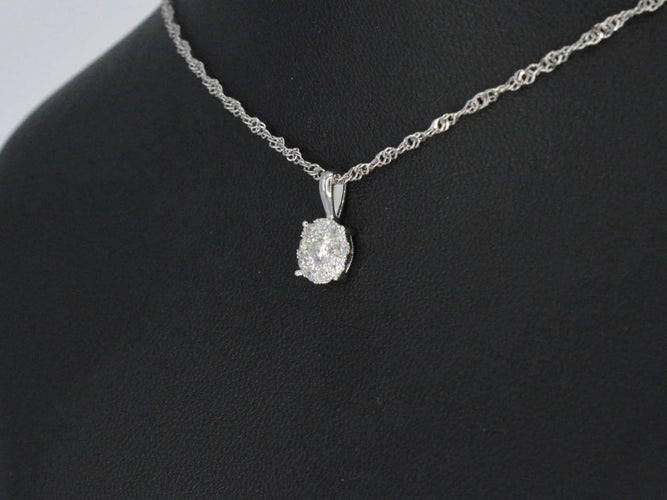 Pendentif Pendentif en or blanc avec diamants 58 Facettes 2074