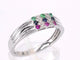 Bague Bague en or blanc 14 carats avec diamant et pierres multicolores 58 Facettes 2043