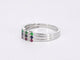 Bague Bague en or blanc 14 carats avec diamant et pierres multicolores 58 Facettes 2043