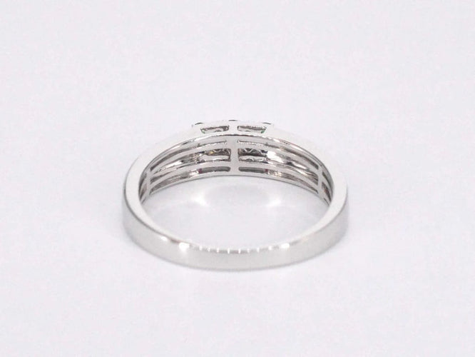 Bague Bague en or blanc 14 carats avec diamant et pierres multicolores 58 Facettes 2043