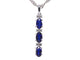 Pendentif Pendentif en or blanc 14 carats avec diamants et saphir 58 Facettes 2136