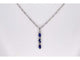 Pendentif Pendentif en or blanc 14 carats avec diamants et saphir 58 Facettes 2136