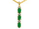 Pendentif Pendentif en or 14 carats avec diamant et émeraude 58 Facettes 2141