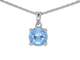 Pendentif Pendentif en or blanc 14 carats avec topaze 0,90 ct 58 Facettes 2202