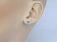 Boucles d'oreilles Boucles d’oreilles en or blanc 14 carats avec topaze et diamant 58 Facettes 2201