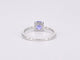 Bague 54 Bague en or blanc 14 carats avec tanzanite et diamant 58 Facettes 2200