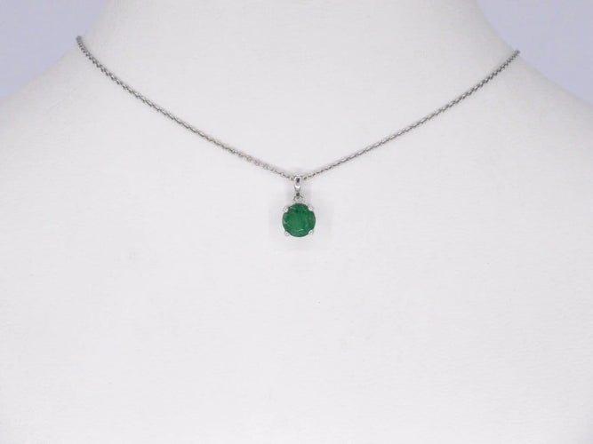 Pendentif Pendentif en or blanc avec émeraude 58 Facettes 2205