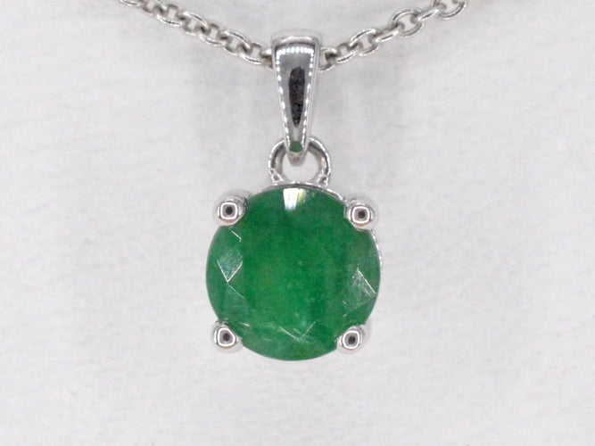 Pendentif Pendentif en or blanc avec émeraude 58 Facettes 2205