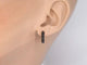 Boucles d'oreilles Boucles d'oreilles en or rose 14 carats avec diamant noir 58 Facettes 2226