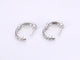 Boucles d'oreilles Boucles d’oreilles en or blanc 14 carats avec diamants noirs 58 Facettes 2227