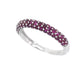 Bague 48 Bague en or blanc 14 carats avec rubis rond 1,00 ct 58 Facettes 2257