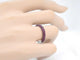 Bague 48 Bague en or blanc 14 carats avec rubis rond 1,00 ct 58 Facettes 2257