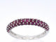 Bague 48 Bague en or blanc 14 carats avec rubis rond 1,00 ct 58 Facettes 2257