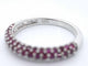 Bague 48 Bague en or blanc 14 carats avec rubis rond 1,00 ct 58 Facettes 2257
