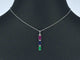 Pendentif Pendentif en or blanc 14 carats avec diamants et pierres multicolores 58 Facettes 2275