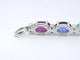 Pendentif Pendentif en or blanc 14 carats avec diamants et pierres multicolores 58 Facettes 2275