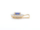 Pendentif Pendentif entourage en or jaune 14 carats, saphir et diamants 58 Facettes 2300