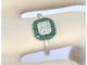 Bague 54 Bague en or blanc 14 carats avec diamants et émeraude 58 Facettes 2315