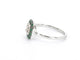 Bague 54 Bague en or blanc 14 carats avec diamants et émeraude 58 Facettes 2315