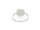 Bague 54 Bague en or blanc 14 carats avec diamants et émeraude 58 Facettes 2315