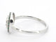 Bague 54 Bague en or blanc 14 carats avec diamants et émeraude 58 Facettes 2315