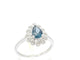 Bague 54 Bague en or blanc 14 carats avec diamants et topaze 58 Facettes 2316