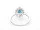 Bague 54 Bague en or blanc 14 carats avec diamants et topaze 58 Facettes 2316