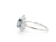 Bague 54 Bague en or blanc 14 carats avec diamants et topaze 58 Facettes 2316