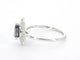 Bague 54 Bague en or blanc 14 carats avec diamants et topaze 58 Facettes 2316