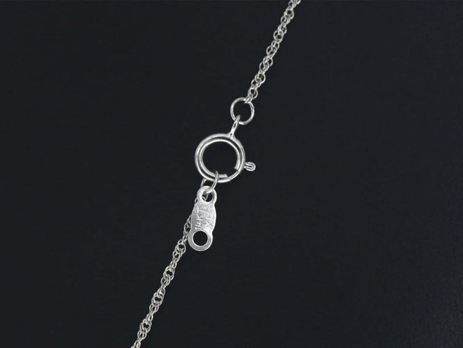Collier Collier en or blanc 14 carats avec diamant 0,05 ct 58 Facettes 2352