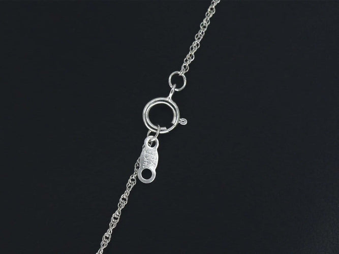 Collier Collier en or blanc 14 carats avec diamant 0,05 ct 58 Facettes 2352
