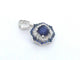 Pendentif Pendentif en or blanc avec diamants et saphir 58 Facettes 2351