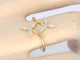 Bague 55 Bague en or jaune 14 carats avec diamant taille brillant 58 Facettes 2335