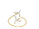 Bague 55 Bague en or jaune 14 carats avec diamant taille brillant 58 Facettes 2335
