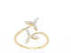 Bague 55 Bague en or jaune 14 carats avec diamant taille brillant 58 Facettes 2335