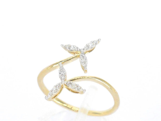 Bague 55 Bague en or jaune 14 carats avec diamant taille brillant 58 Facettes 2335