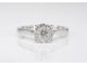 Bague 54 Bague entourage en or blanc 14 carats avec diamants 58 Facettes 2003