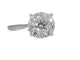 Bague 54 Bague entourage en or blanc 14 carats avec diamants 58 Facettes 2003