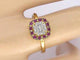 Bague 54 Bague en or jaune avec diamants et rubis 58 Facettes 2345