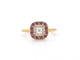Bague 54 Bague en or jaune avec diamants et rubis 58 Facettes 2345