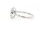 Bague 54 Bague entourage en or blanc 14 carats avec diamants 58 Facettes 2005