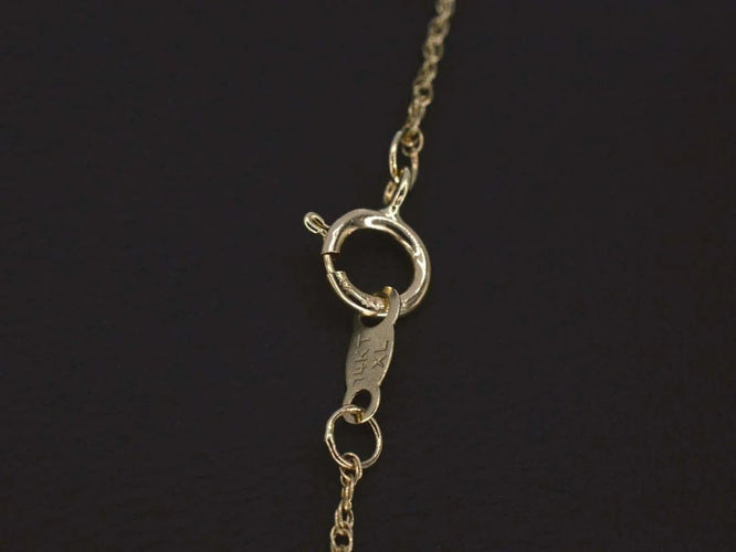Collier Collier en or jaune 14 carats avec diamant naturel 58 Facettes 2353