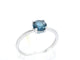 Bague 54 Bague en or blanc 14 carats avec topaze bleue 58 Facettes 2332