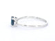 Bague 54 Bague en or blanc 14 carats avec topaze bleue 58 Facettes 2332