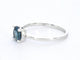 Bague 54 Bague en or blanc 14 carats avec topaze bleue 58 Facettes 2332