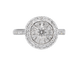 Bague 54 Bague d'entourage en or blanc avec diamants 58 Facettes 2008