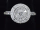 Bague 54 Bague d'entourage en or blanc avec diamants 58 Facettes 2008