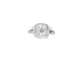 Bague 54 Bague d'entourage en or blanc 14 carats avec diamants 58 Facettes 2035