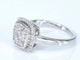 Bague 54 Bague d'entourage en or blanc 14 carats avec diamants 58 Facettes 2035